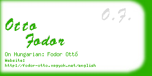 otto fodor business card