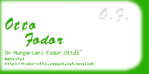 otto fodor business card